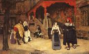 James Tissot Meeting of Faust and Marguerite Spain oil painting artist